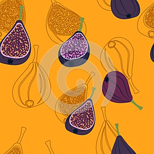 Linear pattern with cut figs